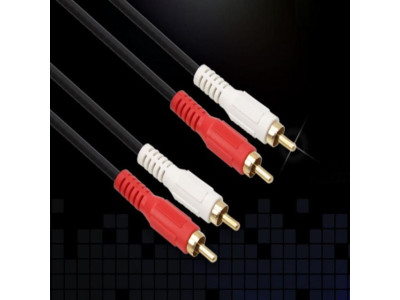 RCA 2선 케이블 20m 스피커케이블 TV연결케이블 음성케이블 스테레오케이블 RCA케이블