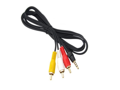RCA 3선 케이블 3m 자동차후방카메라 음향케이블 영상케이블 3선케이블 AUX케이블