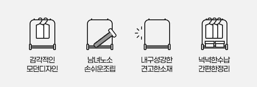 리브리움 이동식 옷행거 조립식 옷걸이 옷가게 미니
