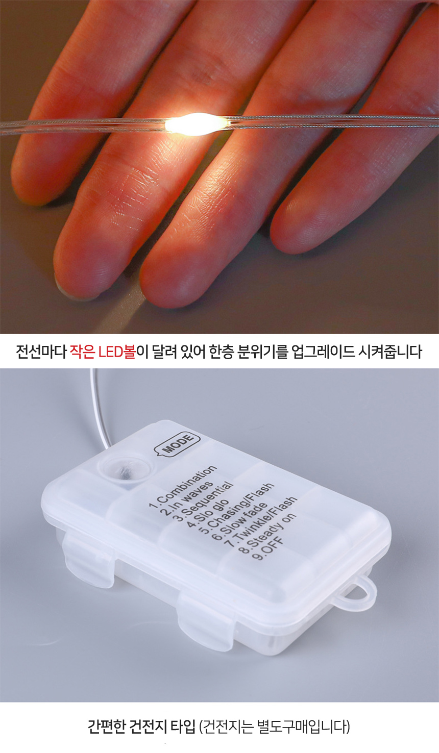 크리스마스 커튼 무드등 인테리어 LED 벽트리 가랜드