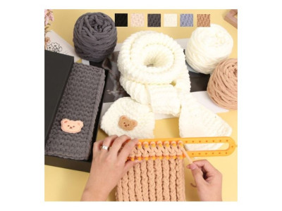 DIY 초보자 목도리 스카프 키트 수제 만들기 선물