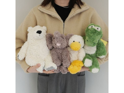 북극곰 코끼리 오리 악어 애착 인형/4종 안고자는