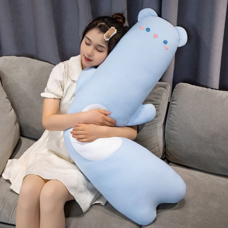 벨라솜 냉감 쿨링베게 선물용 바디필로우 인형쿠션 애착인형 캐릭터 수면쿠션 블루곰 핑크토끼 90cm130cm