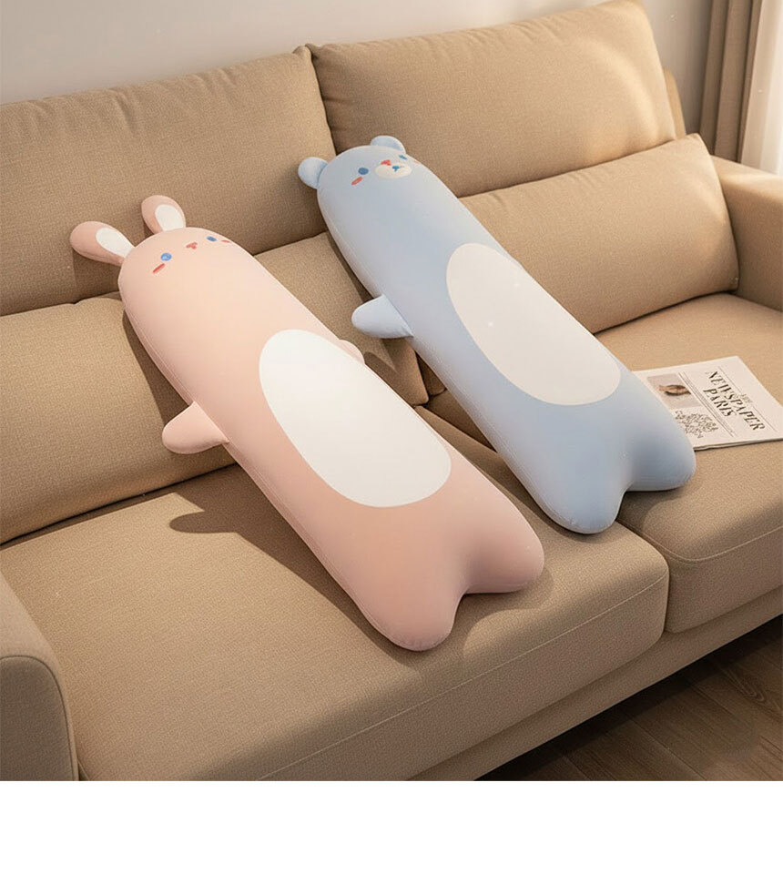 벨라솜 냉감 쿨링베게 인형쿠션 애착인형 캐릭터 사계절 바디필로우 롱 쿠션 블루곰 핑크토끼 90cm130cm