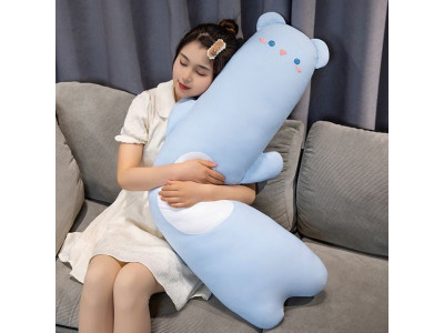 벨라솜 냉감 쿨링베게 인형쿠션 애착인형 캐릭터 사계절 바디필로우 롱 쿠션 블루곰 핑크토끼 90cm130cm