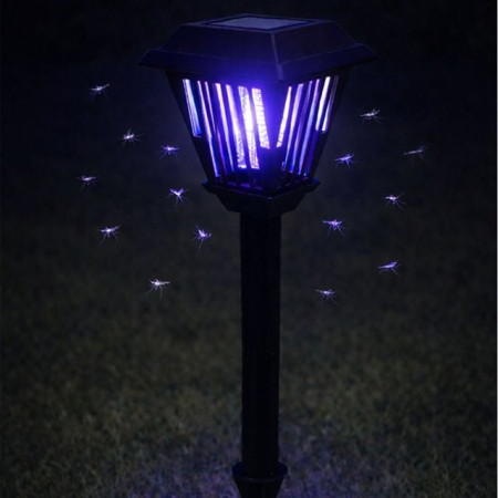 야외 LED 태양광 충전식 모기 해충 퇴치기 잔디 조명등 정원등 DH77
